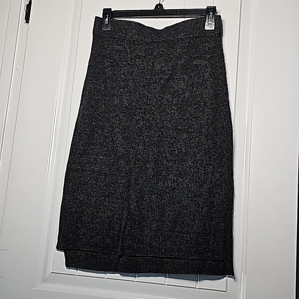 Madewell sz Sm heathered charcoal sweater skirt